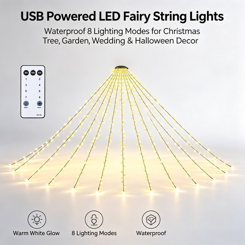 Lighting Decoration For Wedding - Lampki LED USB, wodoodporne lampki choinkowe