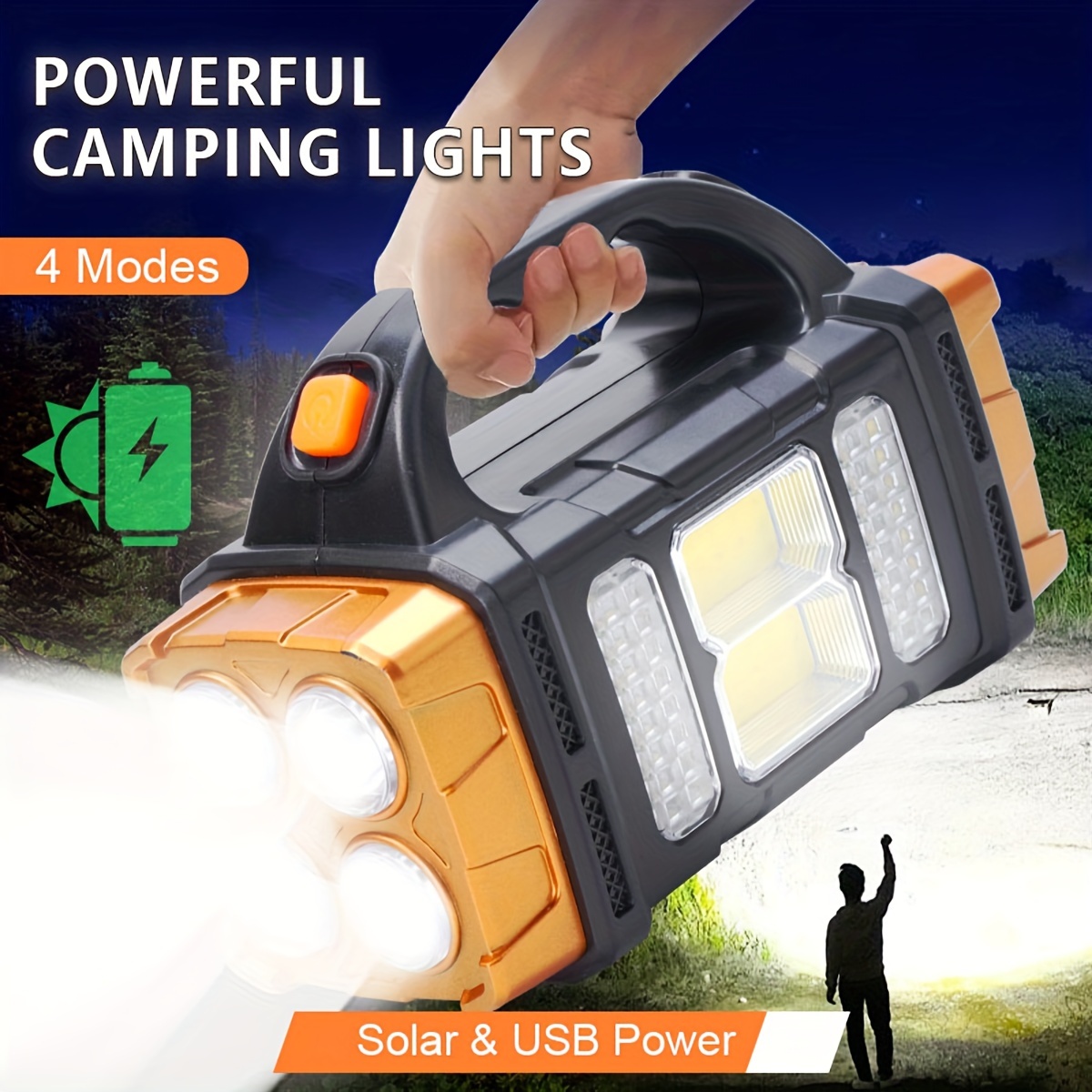String Light Outdoor - Nowa, ulepszona, ładowalna, mocna latarka LED
