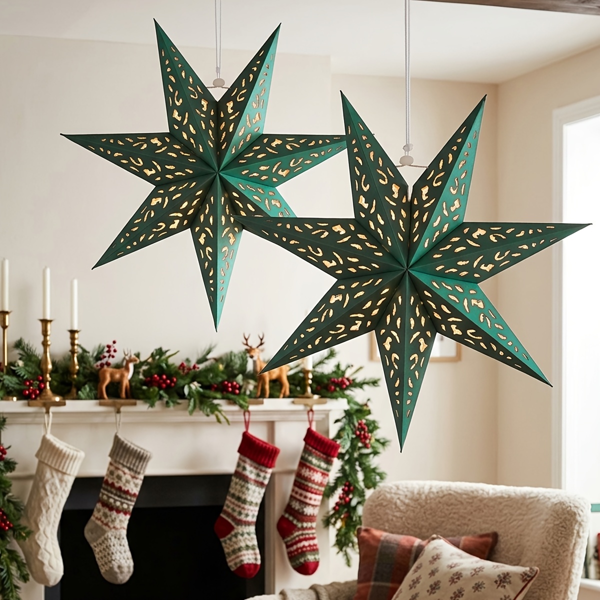 Pendant Lighting Christmas Decor - 2 szt., Zawieszki, Ozdoby i Końcówki,