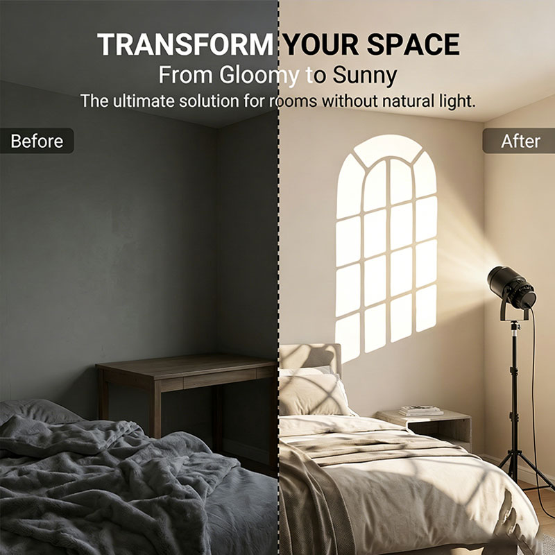 Sunset Lamp Projection - Lampa projekcyjna LED 15W z efektem