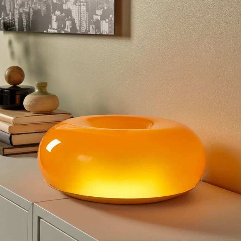 Mushroom Table Lamp - Nordycka lampa donutowa Bauhaus Średniowieczna szklana