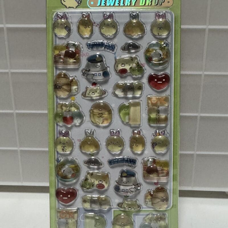 Lighting Decor Items - Naklejki Sumikkogurashi, kreskówkowe, urocze, kryształowe, 3D,