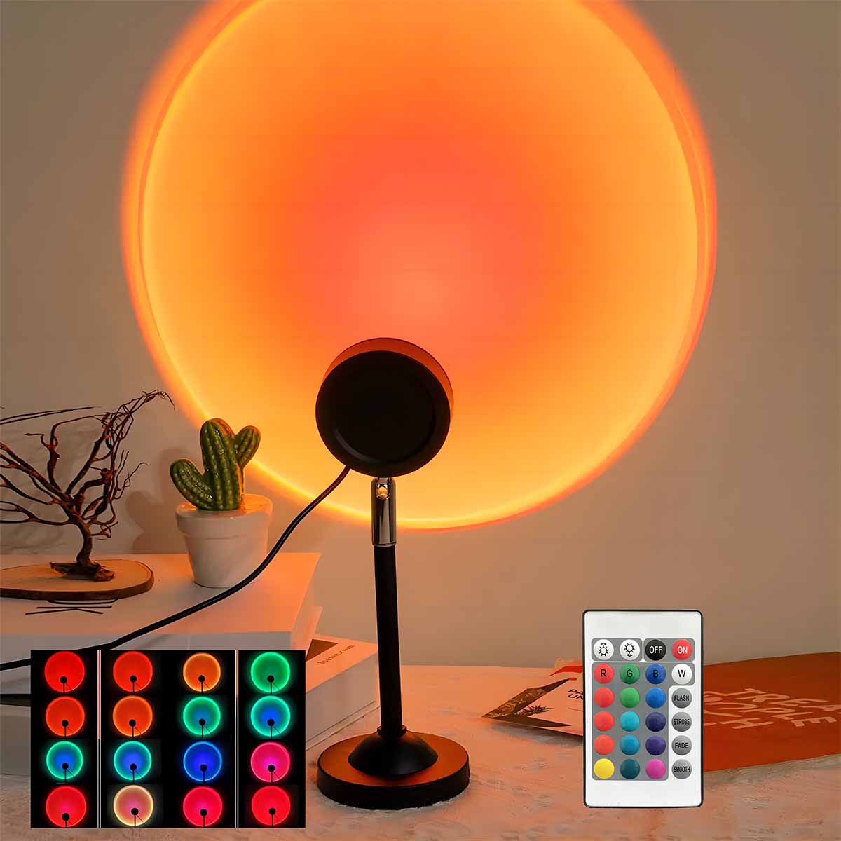 Sunset Lamp Projection - Projektor Zachodu Słońca z Pilotem, 16
