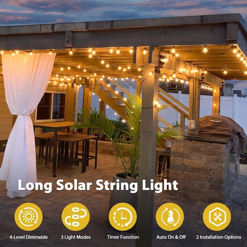 64FT G40 Solarne, ściemnialne  – String Light Outdoor recenzja i cena