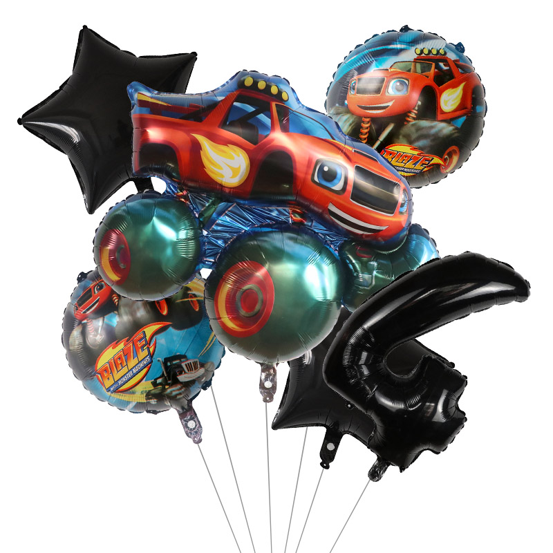 1 zestaw Blaze Monster balony  – Lighting Mcqueen Birthday Decor recenzja i cena