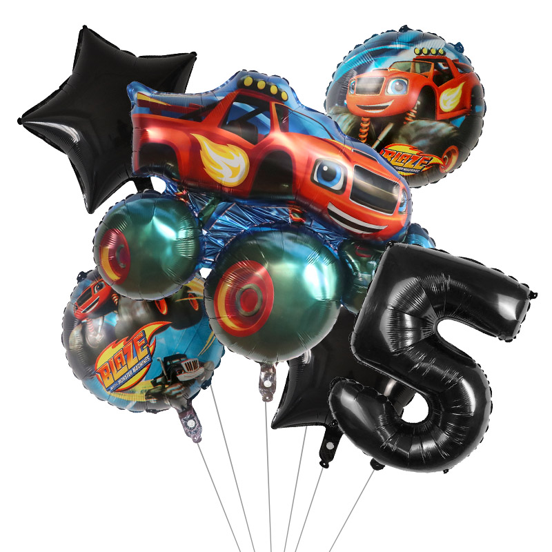 1 zestaw Blaze Monster balony  – Lighting Mcqueen Birthday Decor recenzja i cena