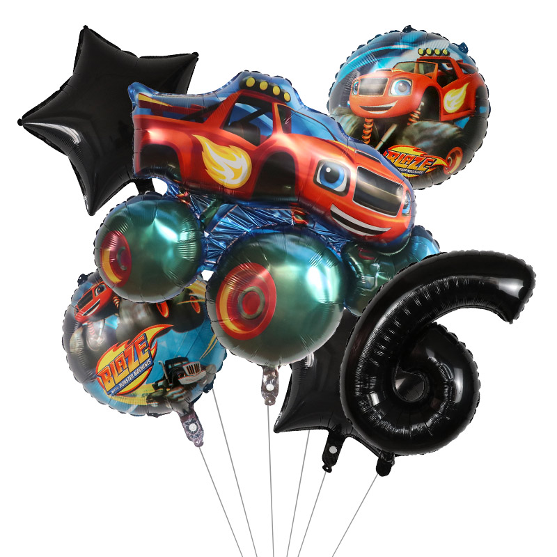 1 zestaw Blaze Monster balony  – Lighting Mcqueen Birthday Decor recenzja i cena