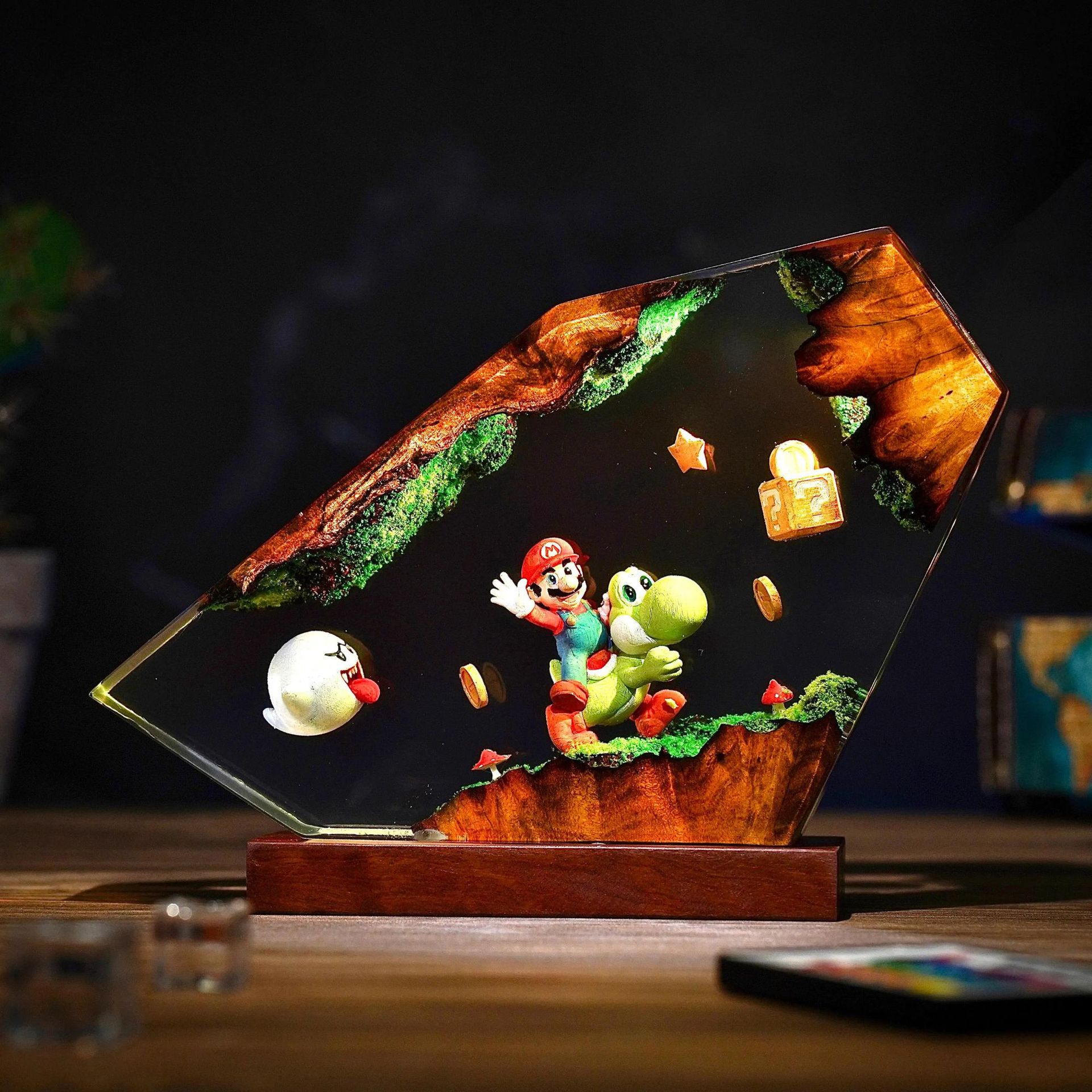 Lampa stołowa z żywicy, figurk – Lighting Decor Items recenzja i cena