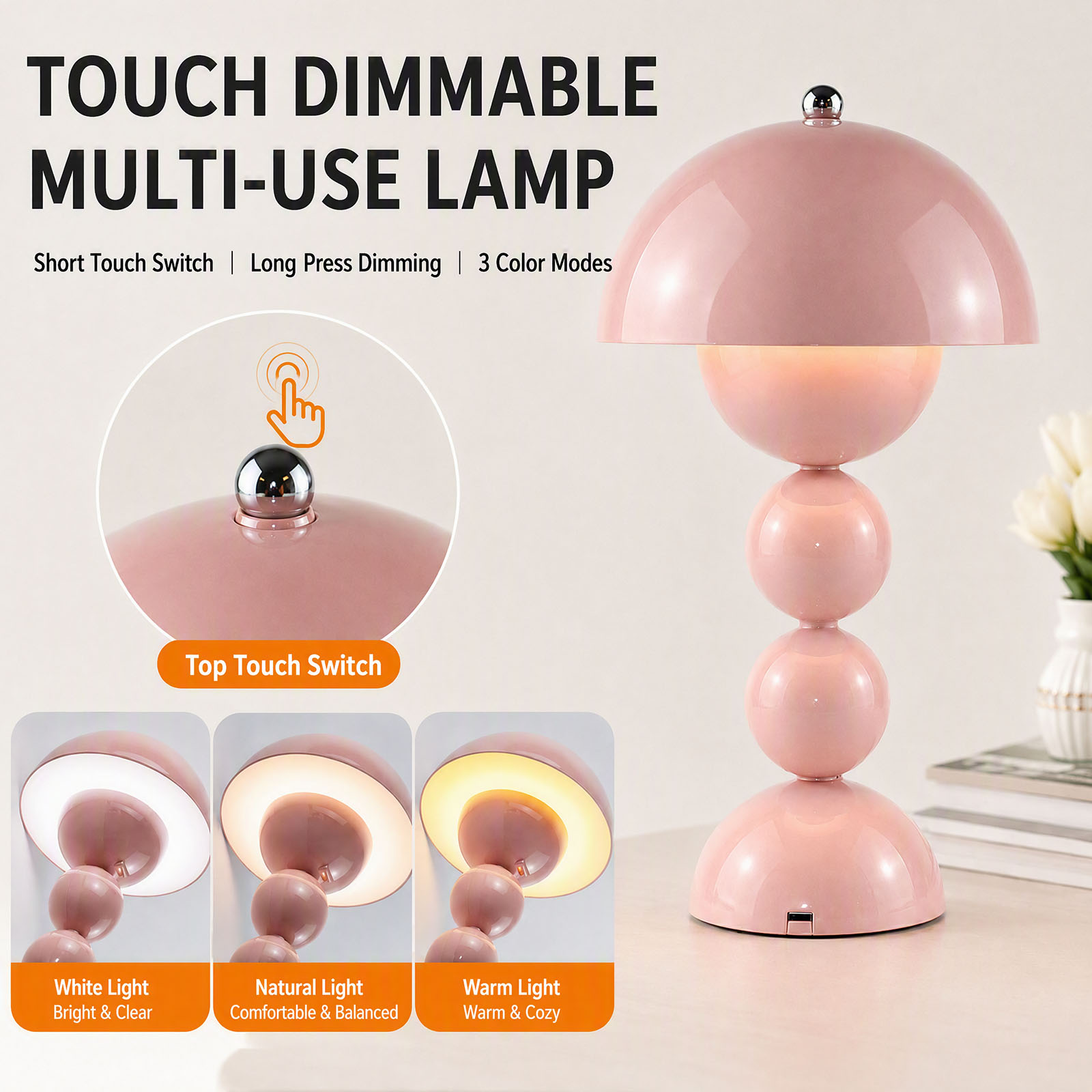 Lampa stołowa w stylu vintage, – Mushroom Table Lamp recenzja i cena