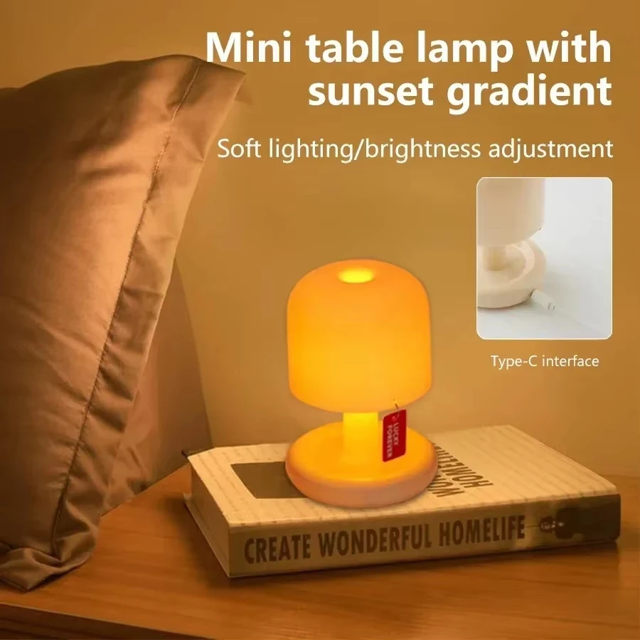 Mini lampka nocna LED w kształ – Mushroom Table Lamp recenzja i cena