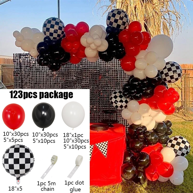 123szt Balony urodzinowe z sam – Lighting Mcqueen Birthday Decor recenzja i cena