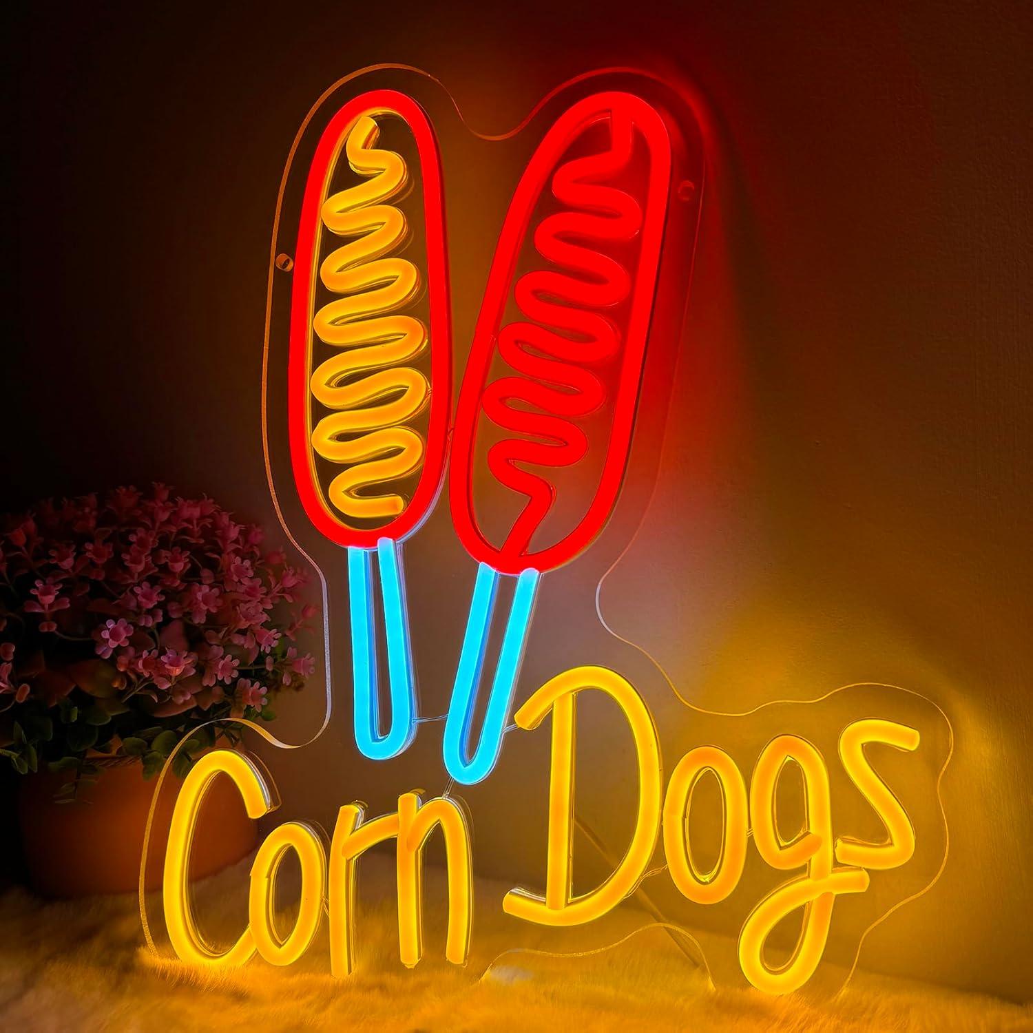 Neonowy szyld Corn Dog, przeką – Lighting Decoration For Wedding recenzja i cena