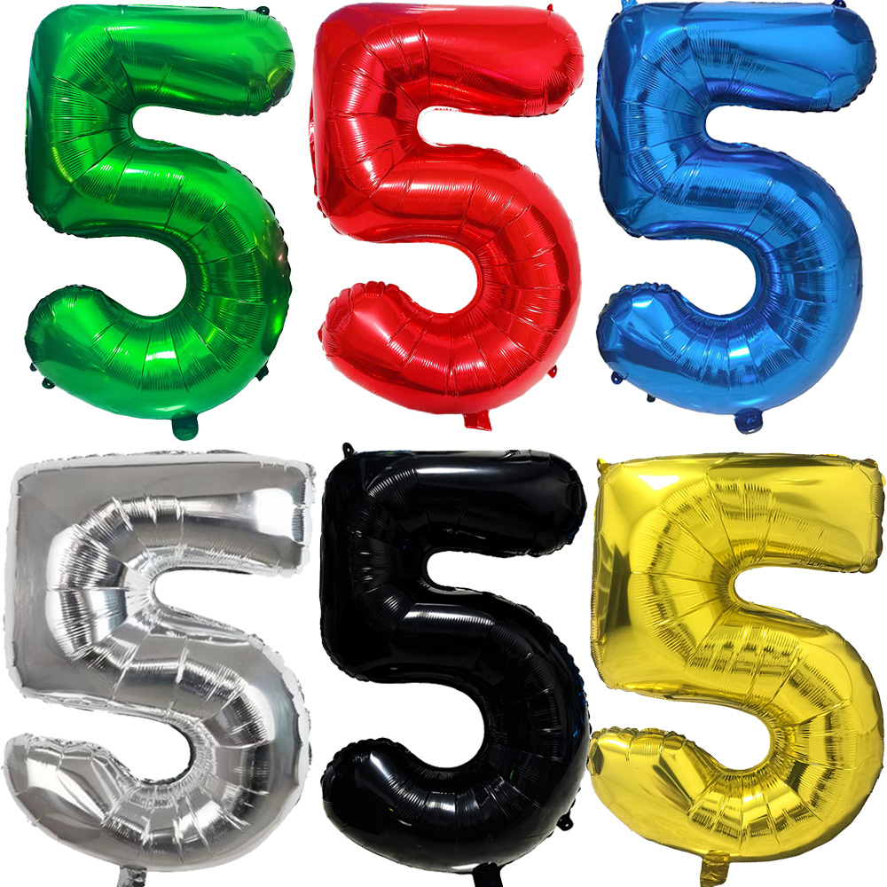 Wielokolorowe duże cyfry 5 bal – Lighting Mcqueen Birthday Decor recenzja i cena