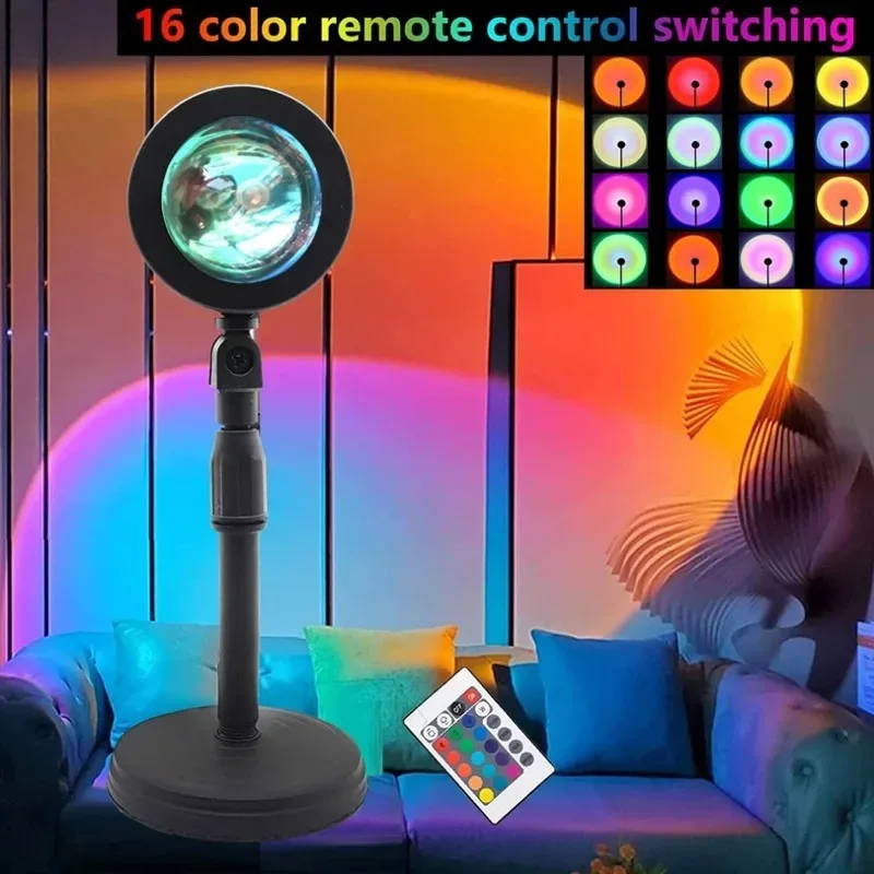 Lampa zachodu słońca 16 koloró – Sunset Lamp Projection recenzja i cena